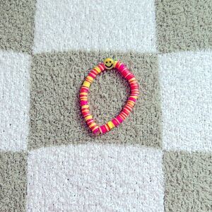 Sunset smiley clay bracelet!